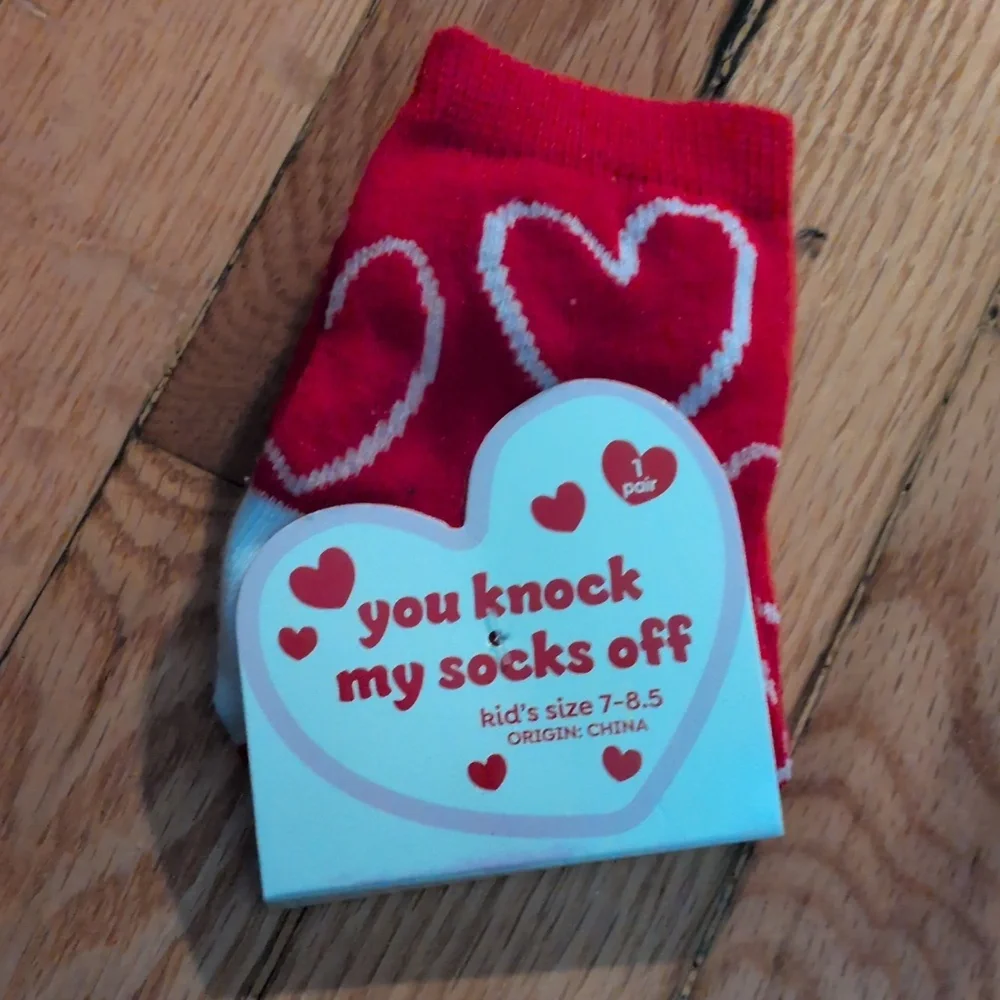 Kids' Heart and Frog Themed‎ Socks Set Of 3 Size 7-8.5